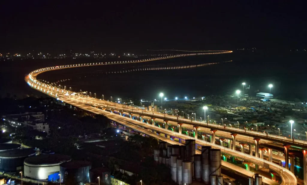 Atal Setu Bridge, Mumbai view at Night