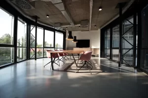 office-room-with-dim-light