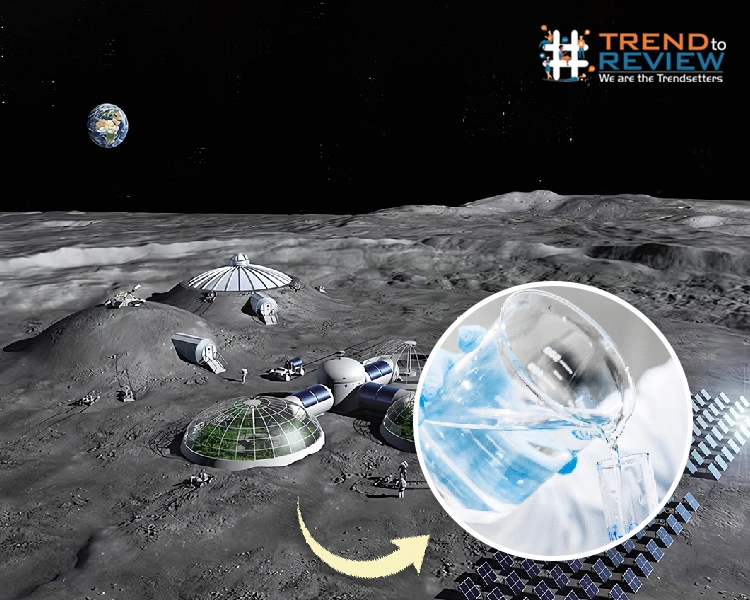 moon soil into water